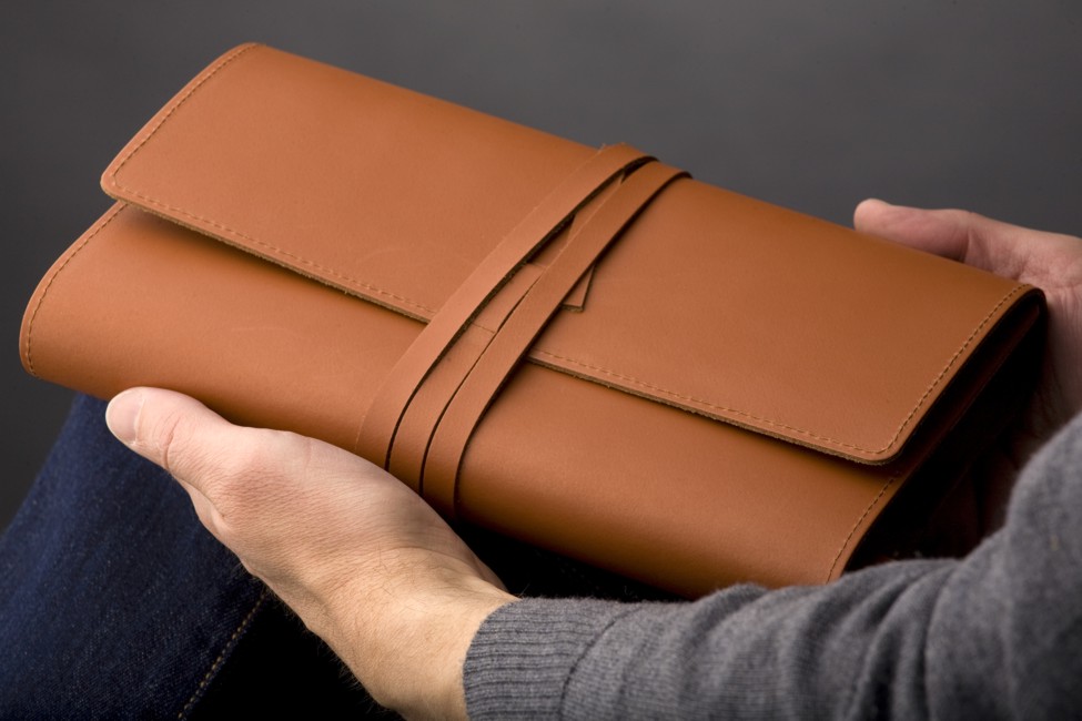Buchhülle MILANO | Größe M | (braun) | echtes Leder