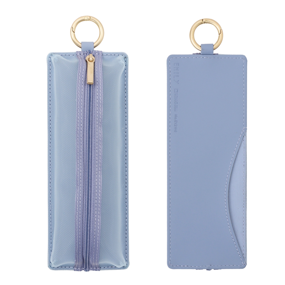 EMILY Mesh Federmäppchen (Blue Grey) Flat Pen Case | by KING JIM Japan